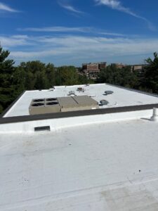 30-year adhered TPO roof replacement at Raymie Johnson Estates near Stillwater, Minnesota.